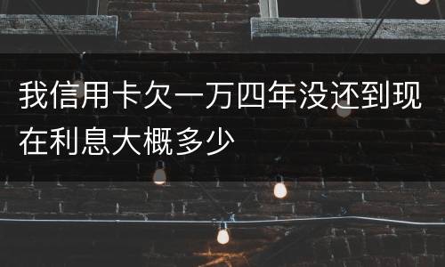 我信用卡欠一万四年没还到现在利息大概多少