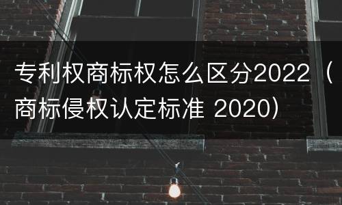 专利权商标权怎么区分2022（商标侵权认定标准 2020）