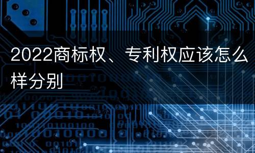 2022商标权、专利权应该怎么样分别