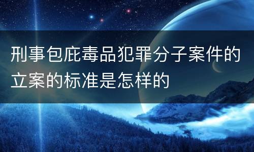 刑事包庇毒品犯罪分子案件的立案的标准是怎样的