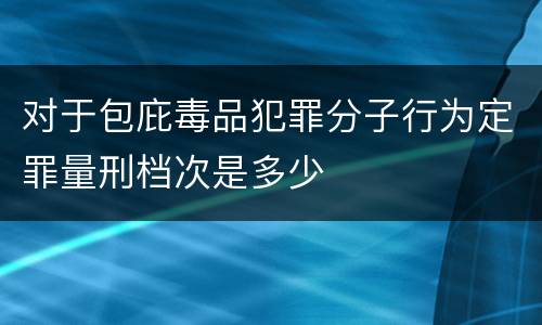 对于包庇毒品犯罪分子行为定罪量刑档次是多少