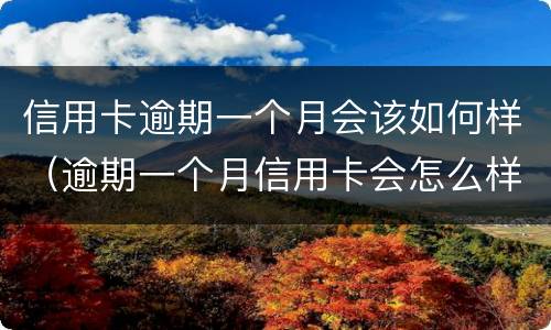 信用卡逾期一个月会该如何样（逾期一个月信用卡会怎么样）