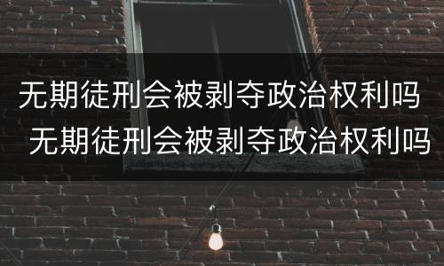 无期徒刑会被剥夺政治权利吗 无期徒刑会被剥夺政治权利吗