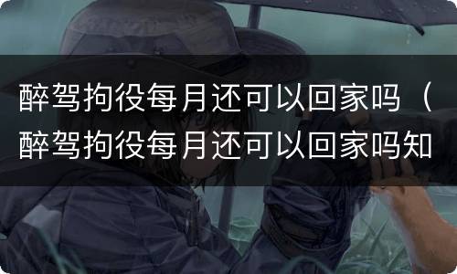 醉驾拘役每月还可以回家吗（醉驾拘役每月还可以回家吗知乎）