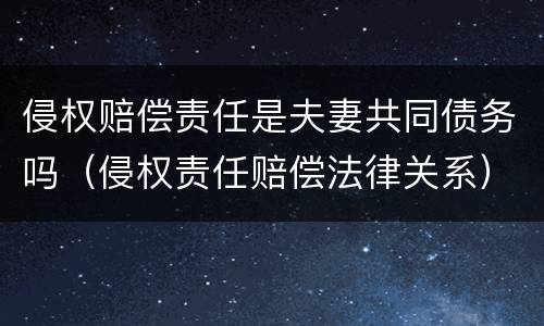 侵权赔偿责任是夫妻共同债务吗（侵权责任赔偿法律关系）